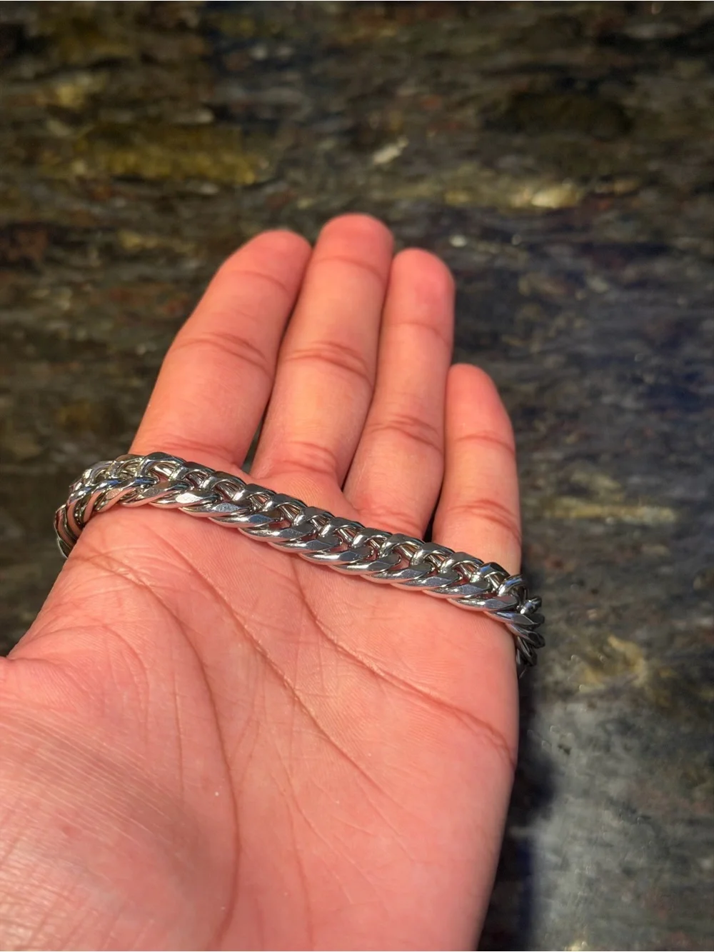 Silver Plated Cuban Link Bracelet